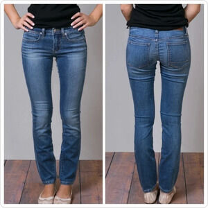 NWT Henry & Belle Lila Skinny Jeans in Lincoln, Low Rise, Med-Dark Wash, Sz 26.